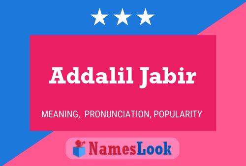 Póster del nombre Addalil Jabir