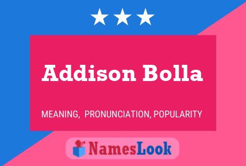 Póster del nombre Addison Bolla