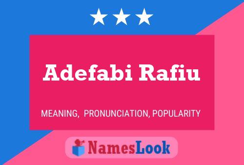 Póster del nombre Adefabi Rafiu