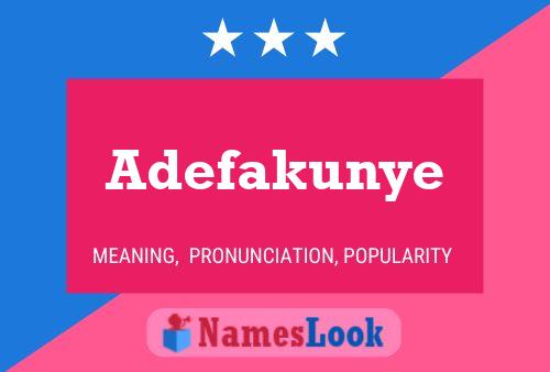 Póster del nombre Adefakunye