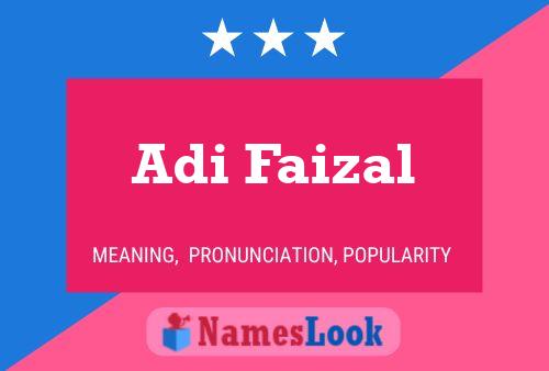 Póster del nombre Adi Faizal