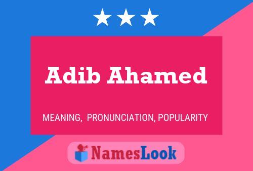 Póster del nombre Adib Ahamed