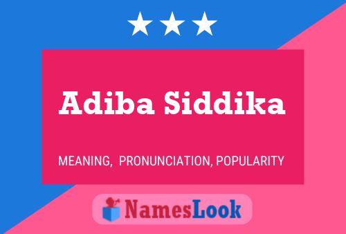 Póster del nombre Adiba Siddika