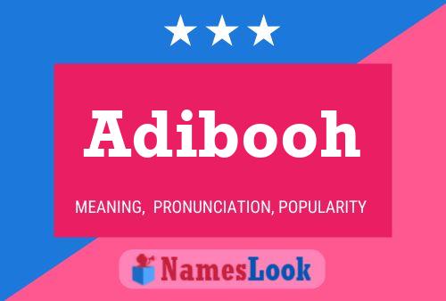 Póster del nombre Adibooh