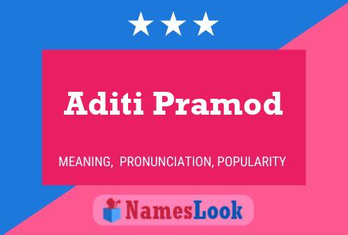 Póster del nombre Aditi Pramod