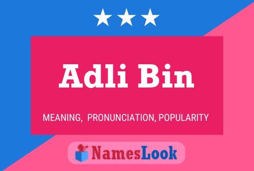 Póster del nombre Adli Bin