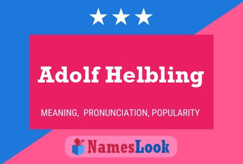 Póster del nombre Adolf Helbling