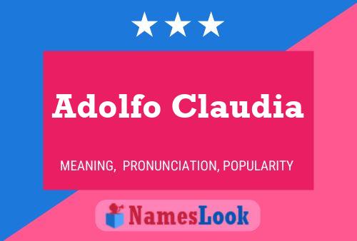 Póster del nombre Adolfo Claudia