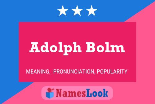 Póster del nombre Adolph Bolm