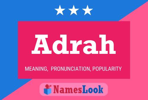 Póster del nombre Adrah