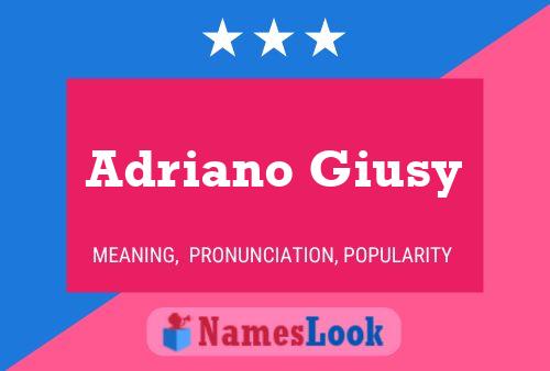 Póster del nombre Adriano Giusy