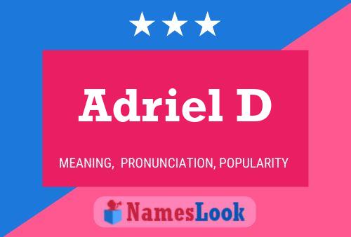 Póster del nombre Adriel D