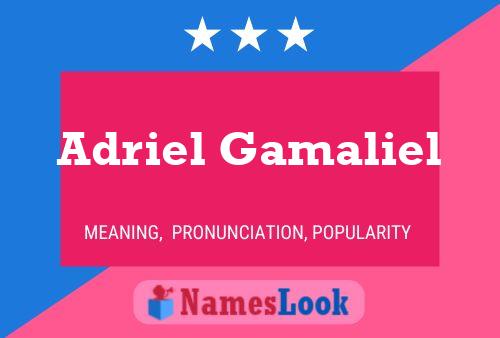 Póster del nombre Adriel Gamaliel