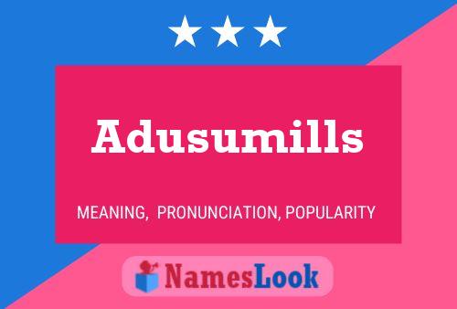 Póster del nombre Adusumills