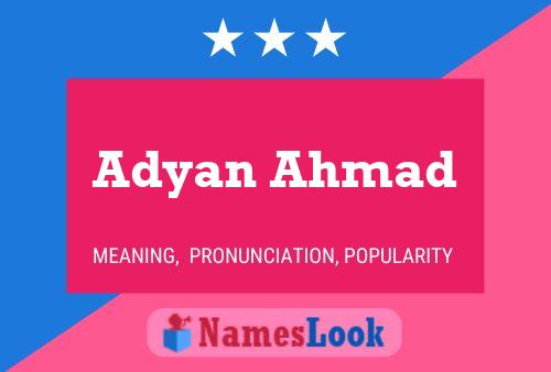 Póster del nombre Adyan Ahmad