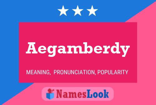 Póster del nombre Aegamberdy