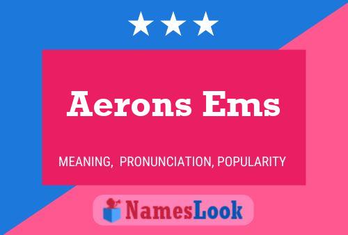 Póster del nombre Aerons Ems