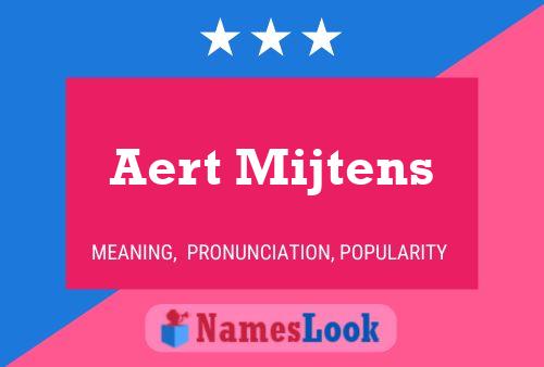 Póster del nombre Aert Mijtens