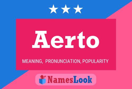 Póster del nombre Aerto