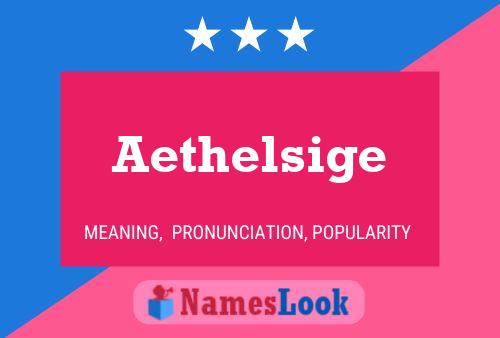 Póster del nombre Aethelsige