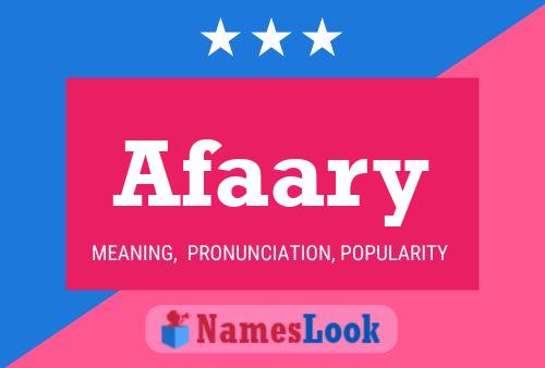 Póster del nombre Afaary