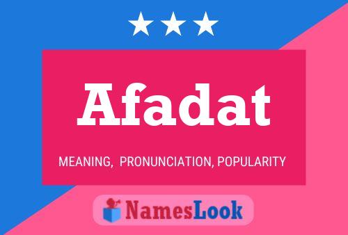 Póster del nombre Afadat