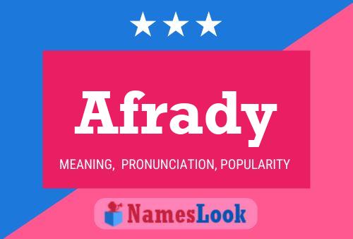 Póster del nombre Afrady