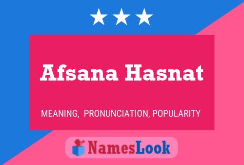 Póster del nombre Afsana Hasnat