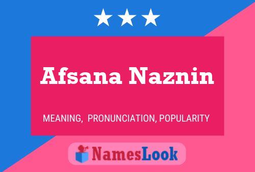 Póster del nombre Afsana Naznin