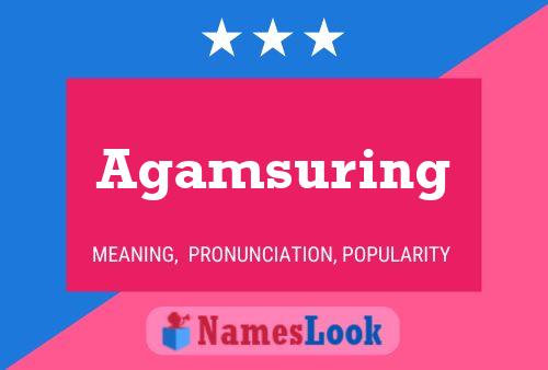 Póster del nombre Agamsuring