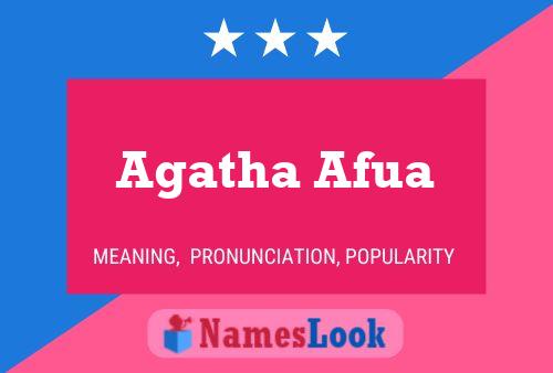 Póster del nombre Agatha Afua