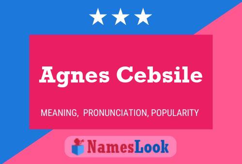 Póster del nombre Agnes Cebsile