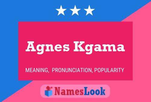 Póster del nombre Agnes Kgama