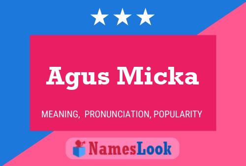 Póster del nombre Agus Micka