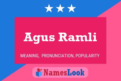 Póster del nombre Agus Ramli