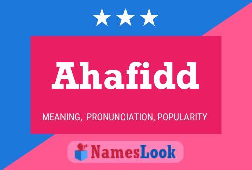 Póster del nombre Ahafidd