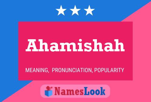 Póster del nombre Ahamishah