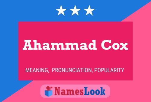 Póster del nombre Ahammad Cox