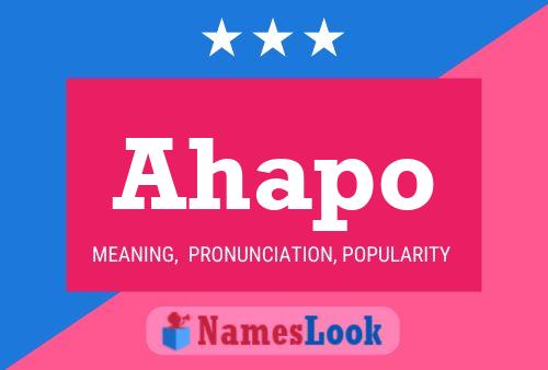 Póster del nombre Ahapo