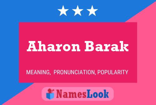 Póster del nombre Aharon Barak