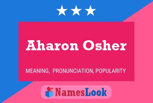 Póster del nombre Aharon Osher