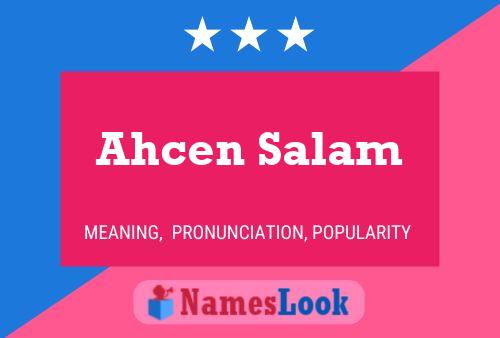 Póster del nombre Ahcen Salam