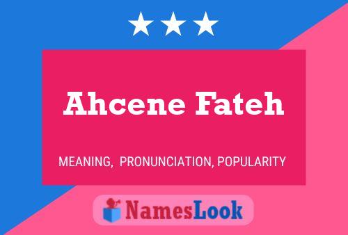 Póster del nombre Ahcene Fateh