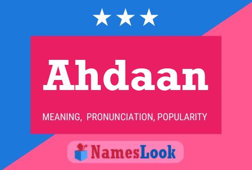 Póster del nombre Ahdaan