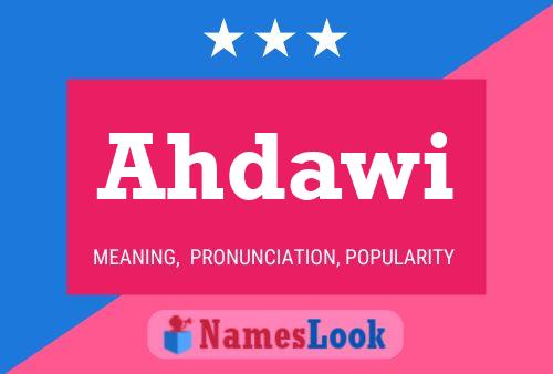 Póster del nombre Ahdawi