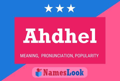 Póster del nombre Ahdhel