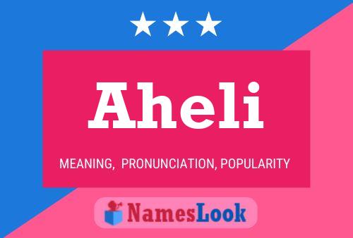 Póster del nombre Aheli