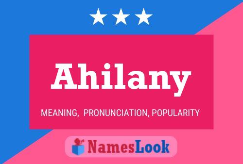 Póster del nombre Ahilany