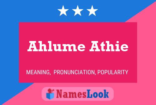 Póster del nombre Ahlume Athie