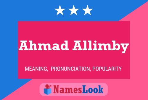 Póster del nombre Ahmad Allimby